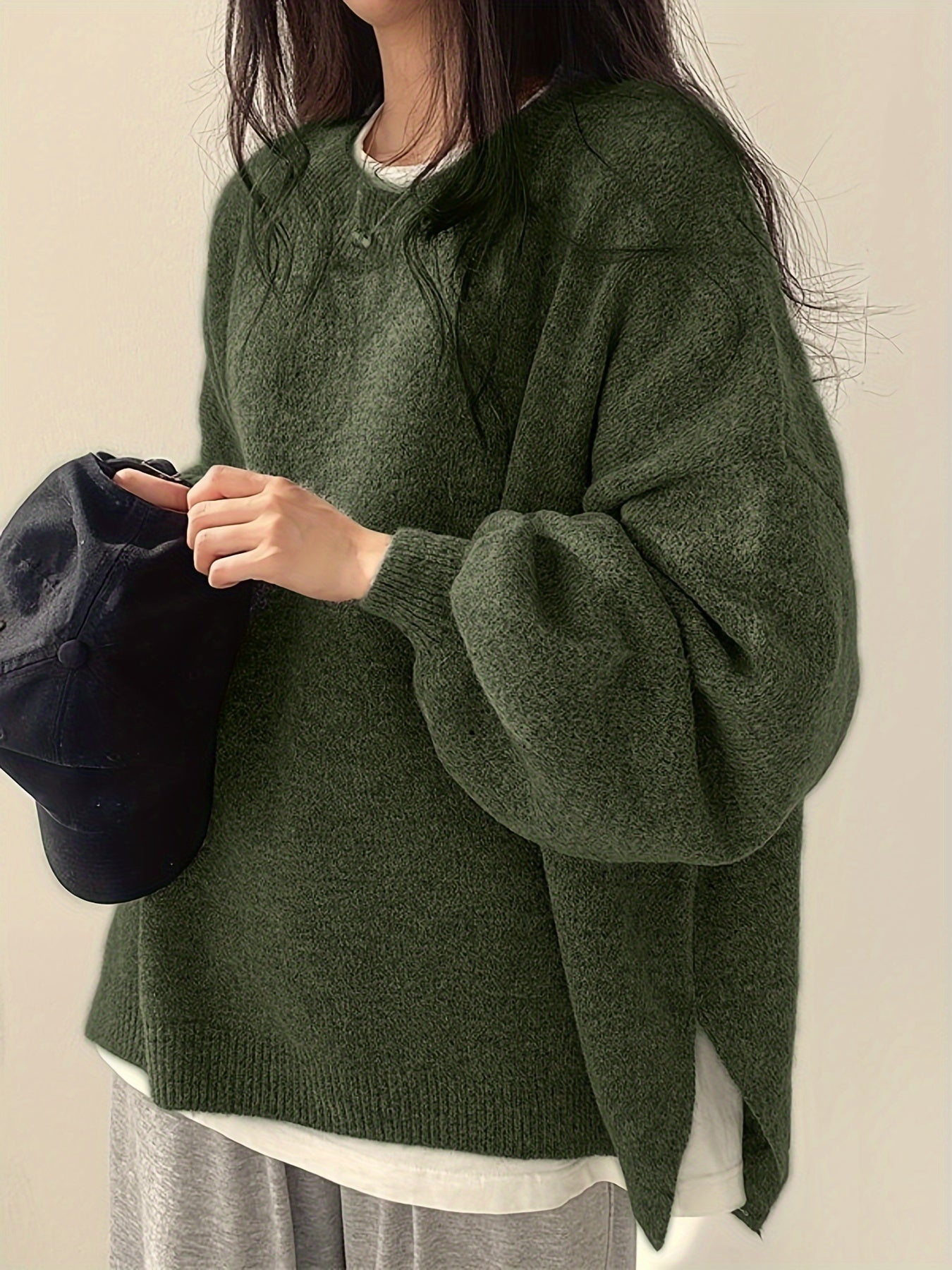 Pearline™ Pullover Mit Rundhalsausschnitt Und Langen Ärmeln
