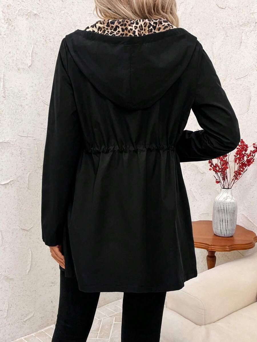 Saoirse | Wendbarer Hoodie mit Leopardenmuster