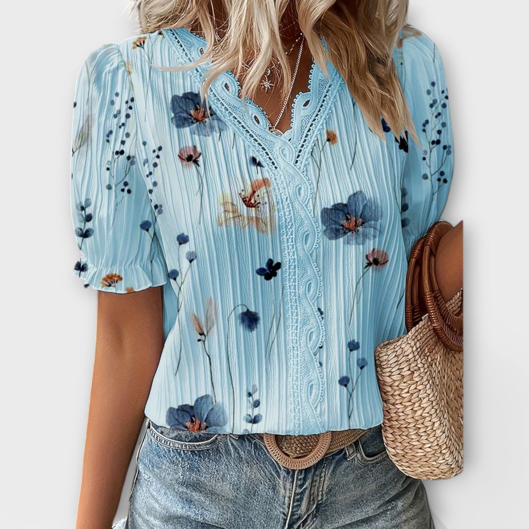 Spitzenglanz Bluse