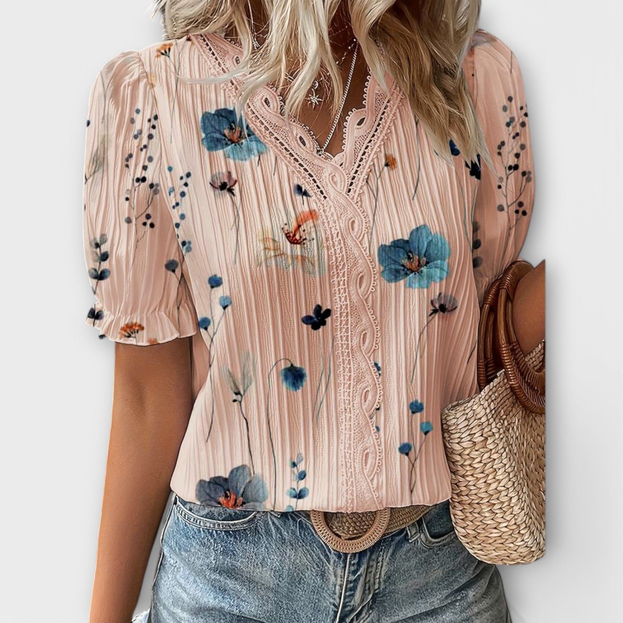Spitzenglanz Bluse