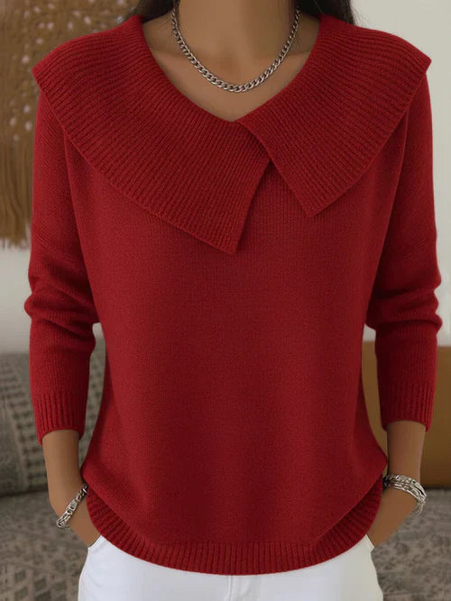 Damhnait | Wärmender Pullover mit Weichem Kragen