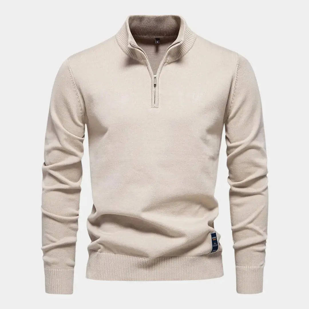 Essential Pullover mit Viertel-Reissverschluss