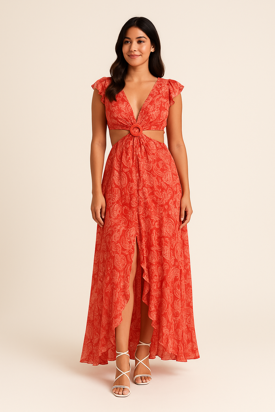 AROSA | Damen Maxikleid mit Blumenprint - luftig & leicht
