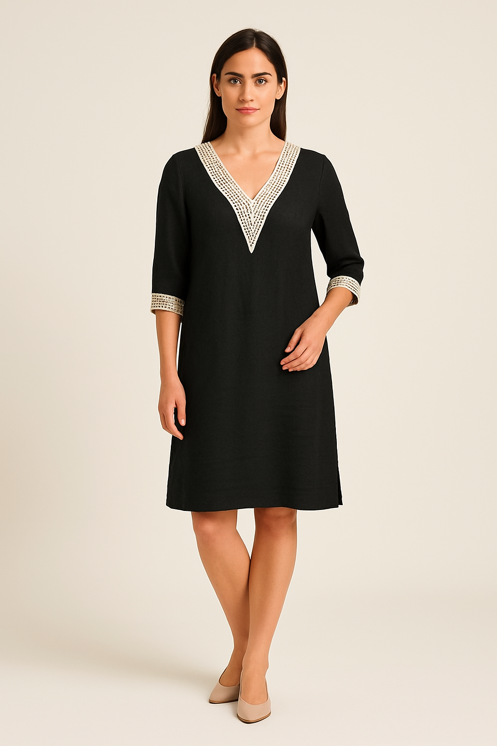 AROSA  | Atmungsaktives Damen Kleid aus Leinenmix luftig & leicht