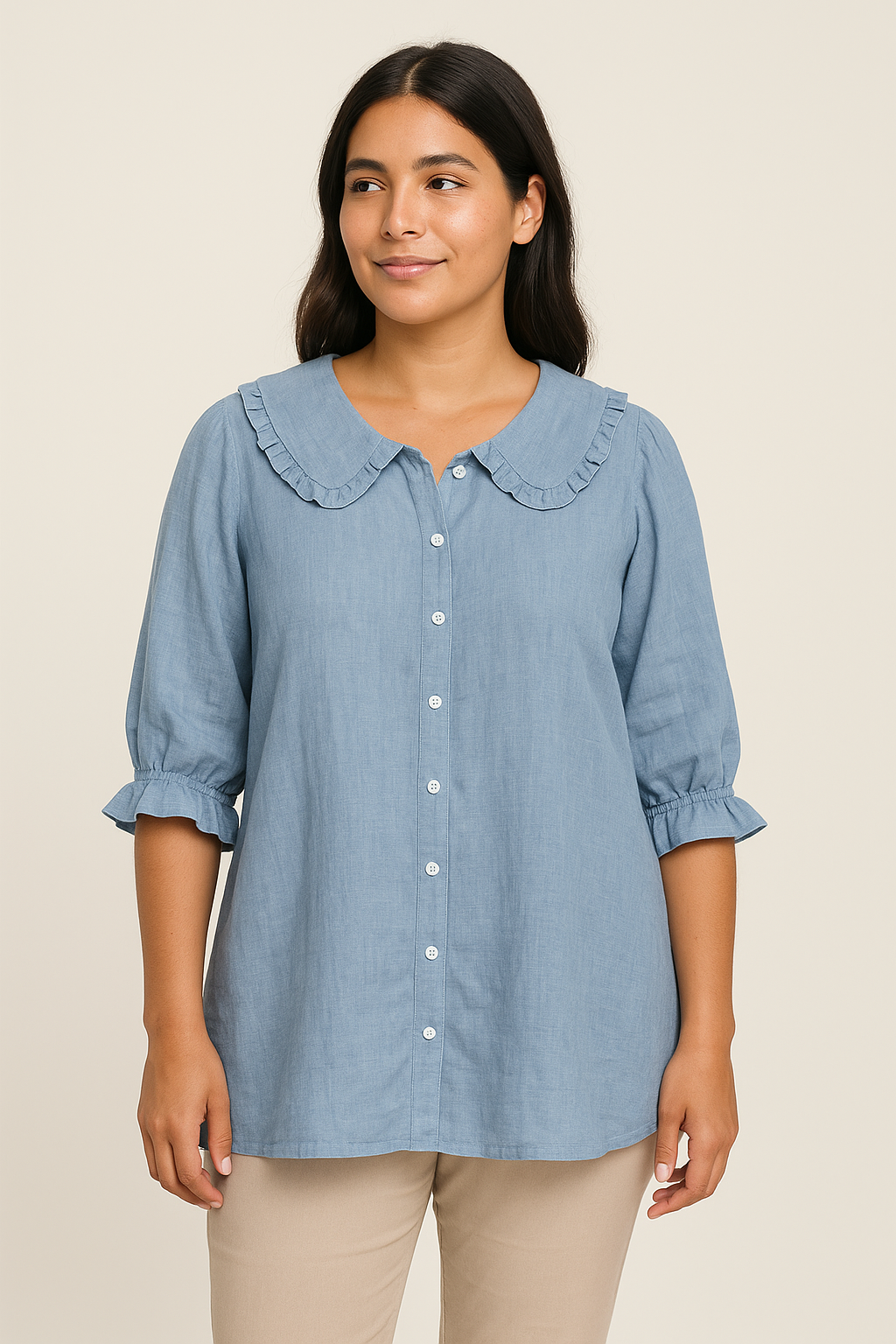 AROSA  | Damen Bluse mit Rüschenakzent für Sommer
