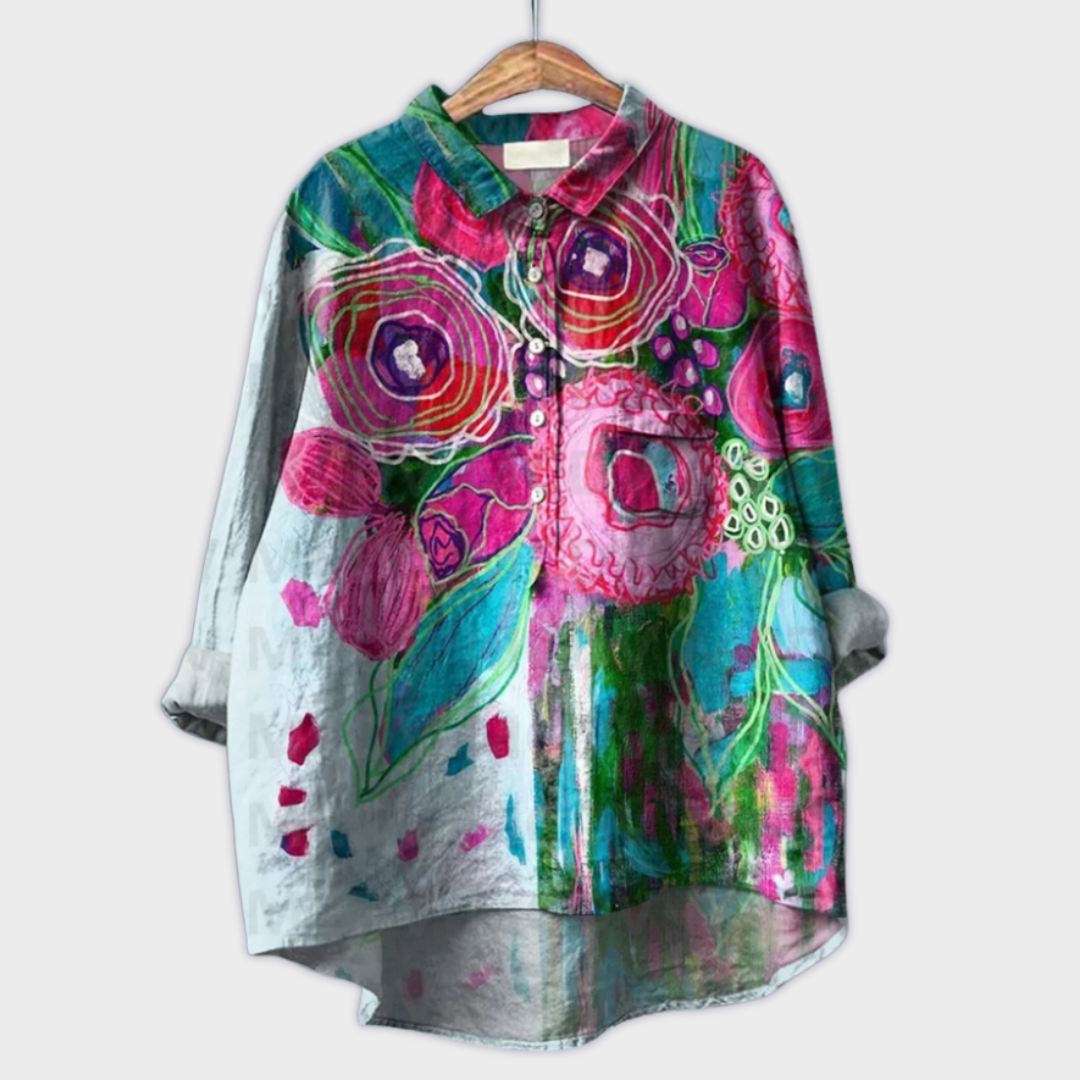 Blütenkunst Bluse