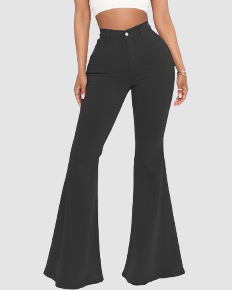 Elastische Mehrfarbige Flare Jeans