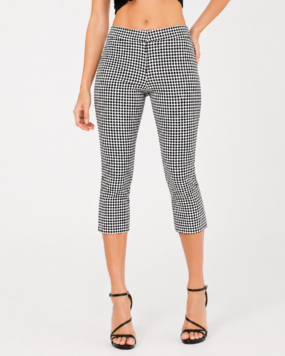 AROSA | Punktmuster Slim Fit Cropped Hose