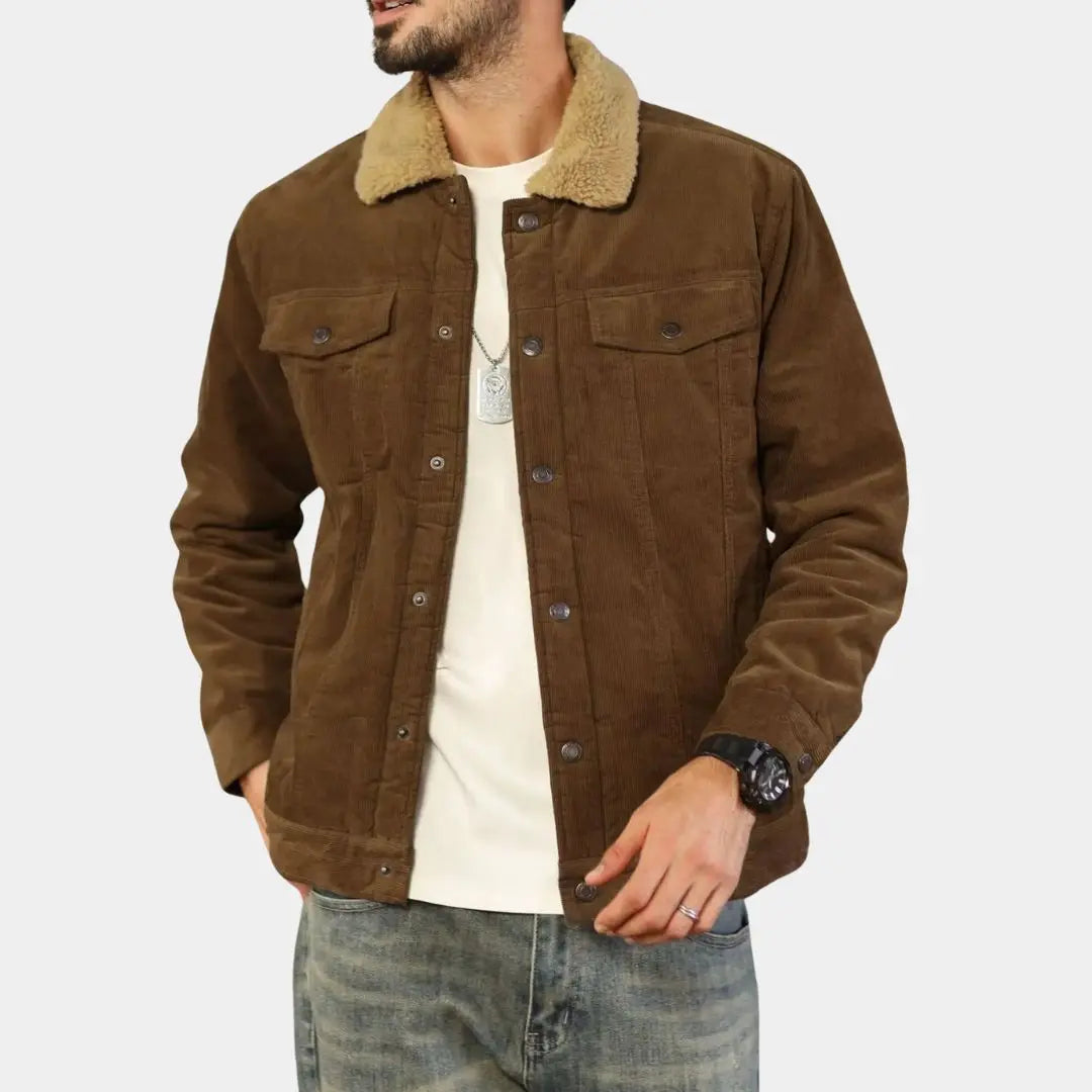 Heritage Cordjacke mit Sherpa-Futter