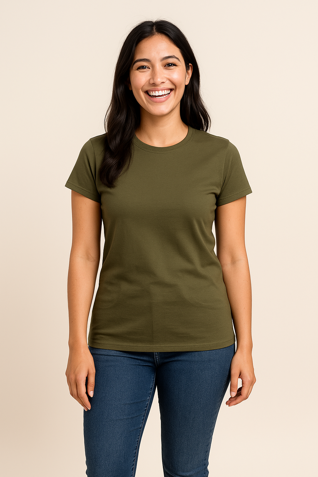 AROSA  | Damen T-Shirt Baumwolle mit klassischem Schnitt für Freizeit & Stil