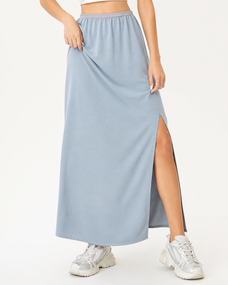 Colette | Damen Sommer Slim Fit A-Linien Rock mit seitlichen Schlitzen