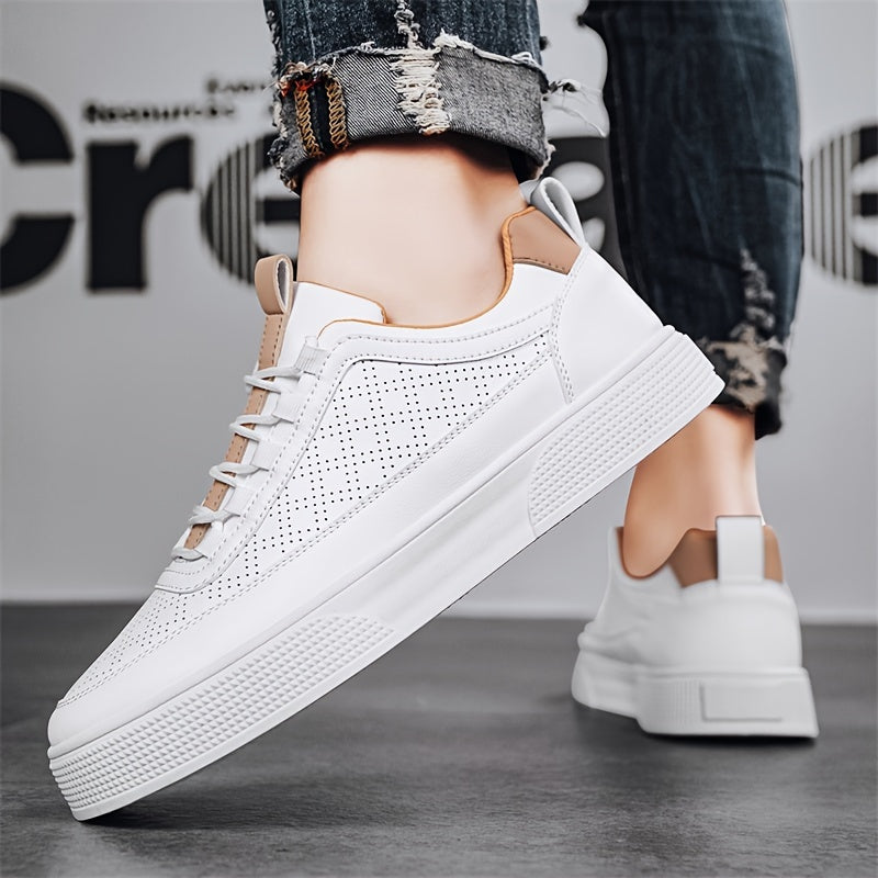 AROSA| Herren Sneaker Porter in Lederoptik mit luftdurchlässiger Perforation