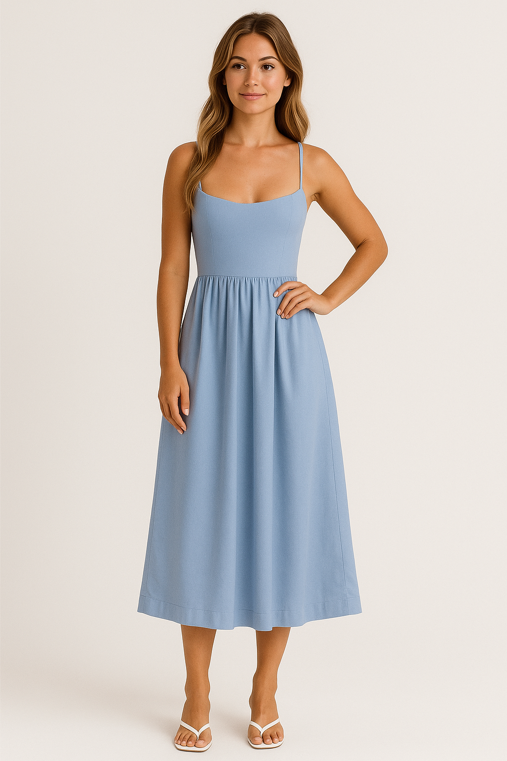 AROSA | Atmungsaktives Damen A-Linien Midikleid