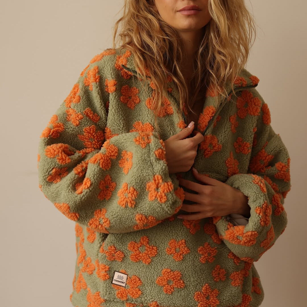 Azelma Langärmeliger Vlies Pullover
