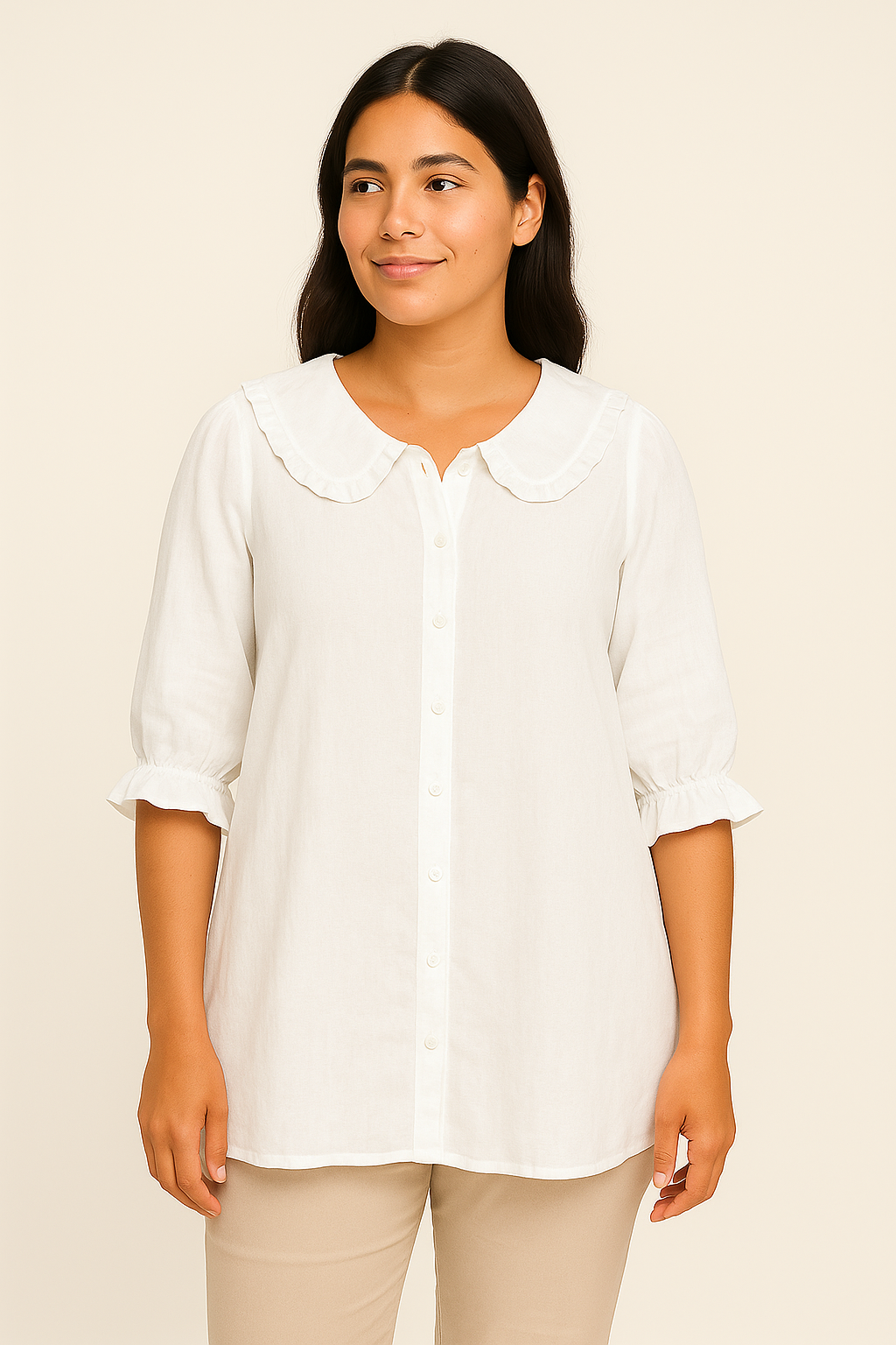 AROSA  | Damen Bluse mit Rüschenakzent für Sommer