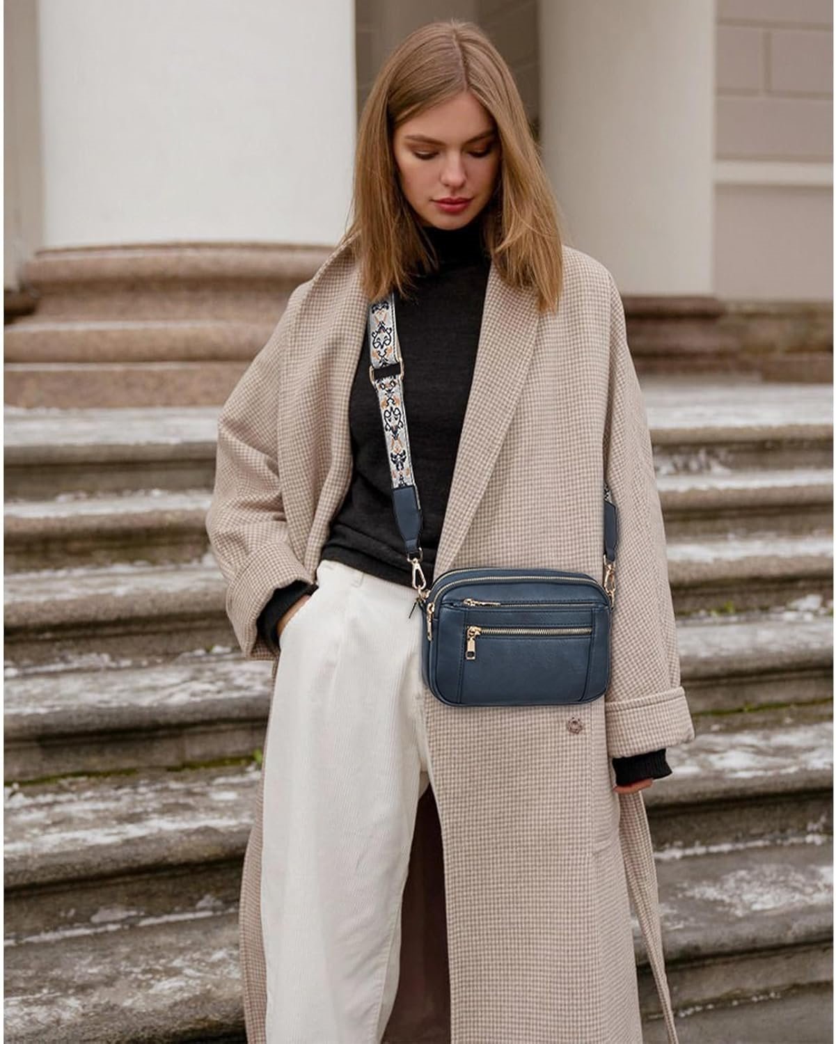 Mila Stilvolle Leder Schultertasche