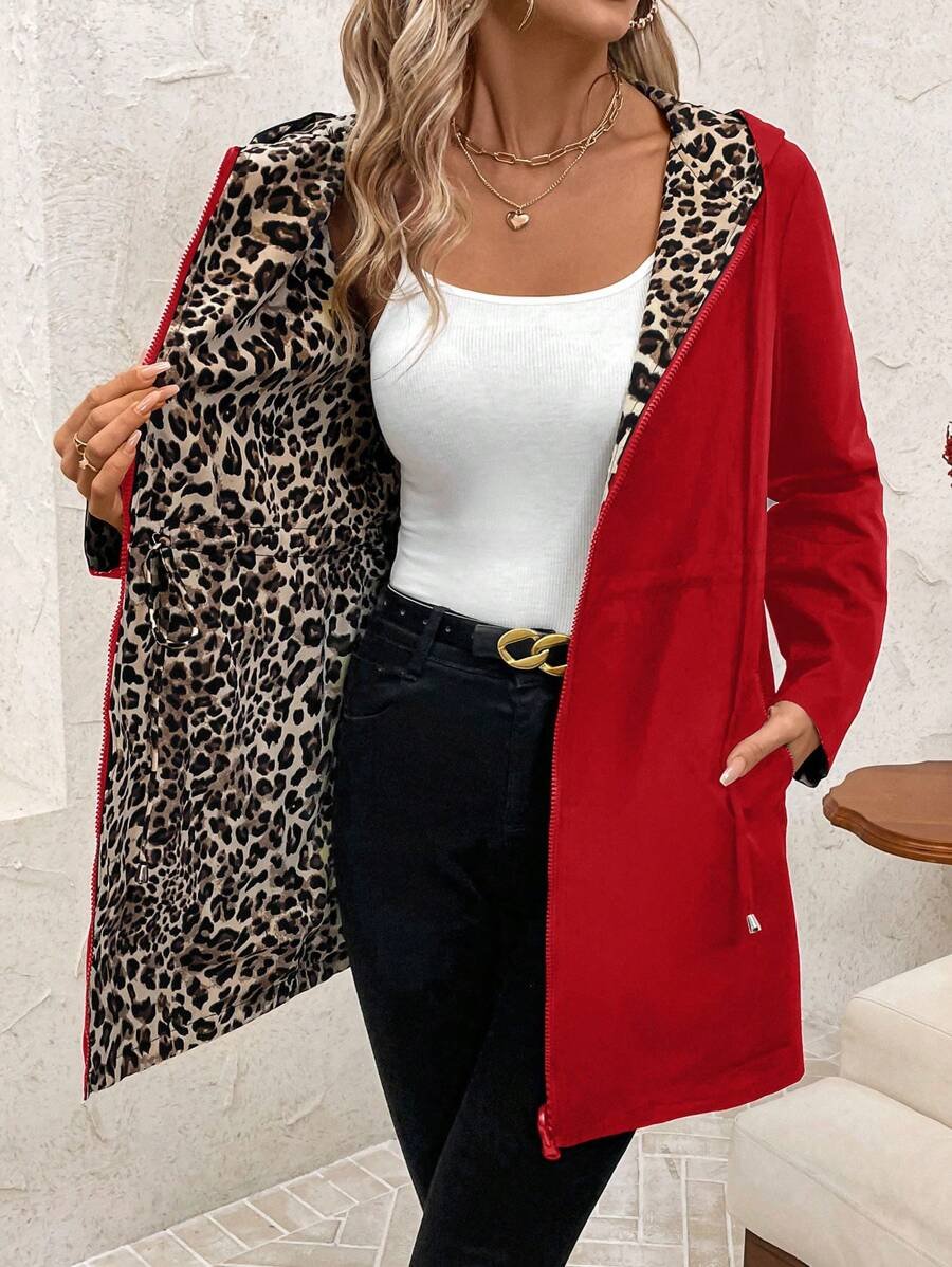 Saoirse | Wendbarer Hoodie mit Leopardenmuster