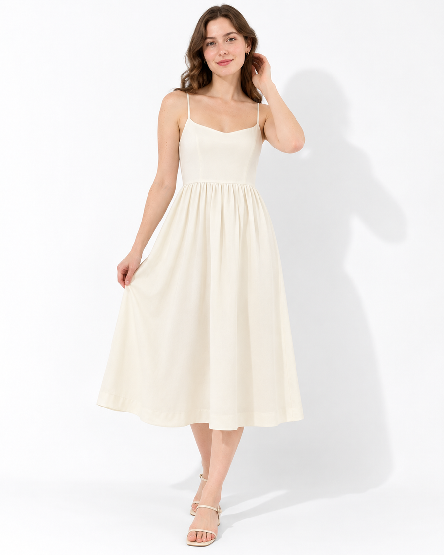 AROSA | Atmungsaktives Damen A-Linien Midikleid
