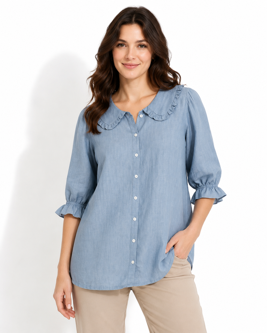 AROSA  | Damen Bluse mit Rüschenakzent für Sommer
