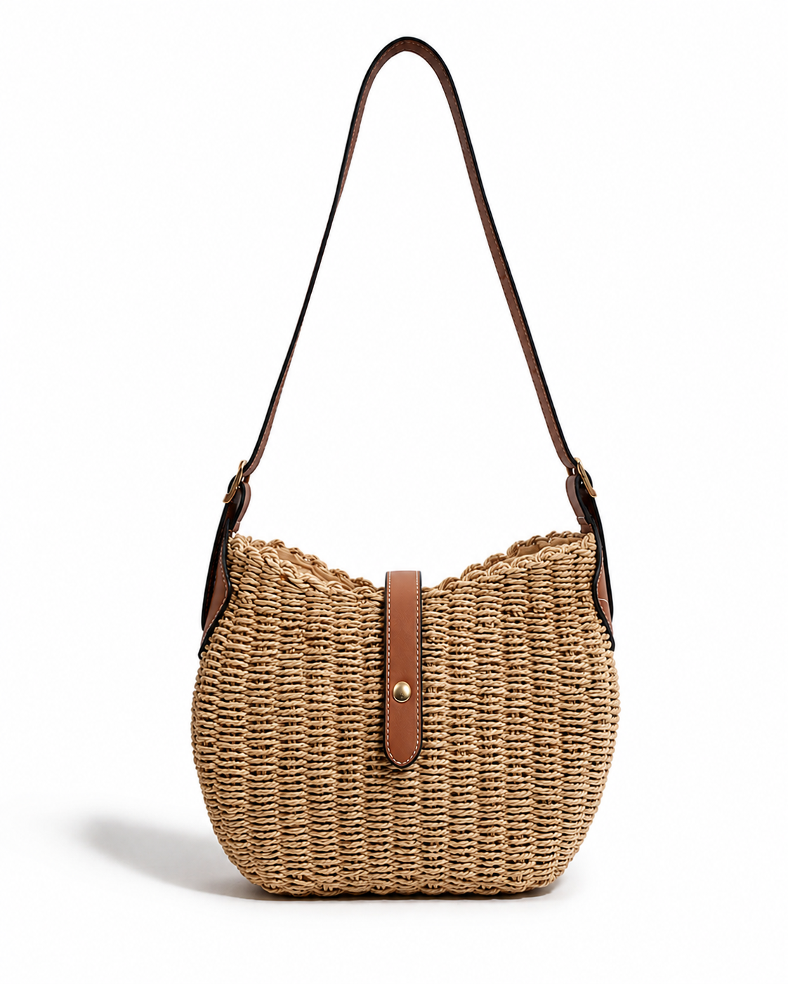AROSA | Retro Damen Strohtasche Handgewebte Umhängetasche