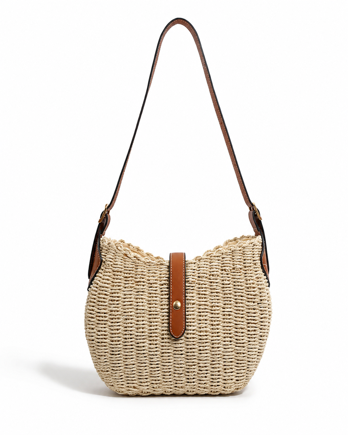 AROSA | Retro Damen Strohtasche Handgewebte Umhängetasche