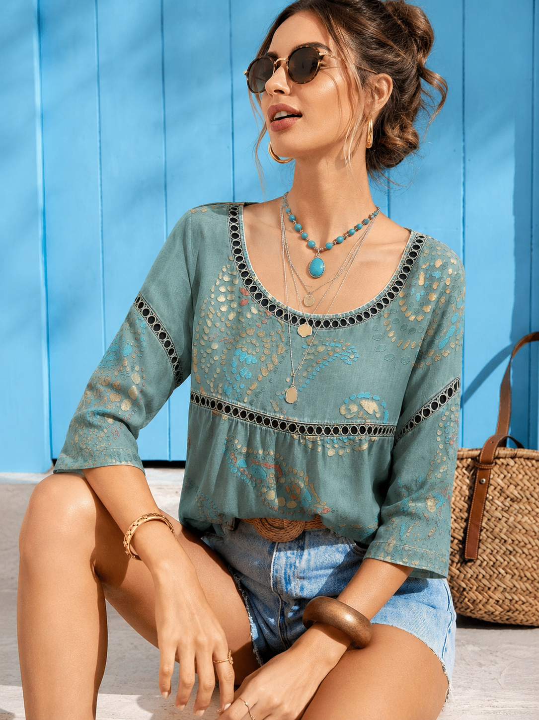 Lucie | Vintage Freizeitbluse