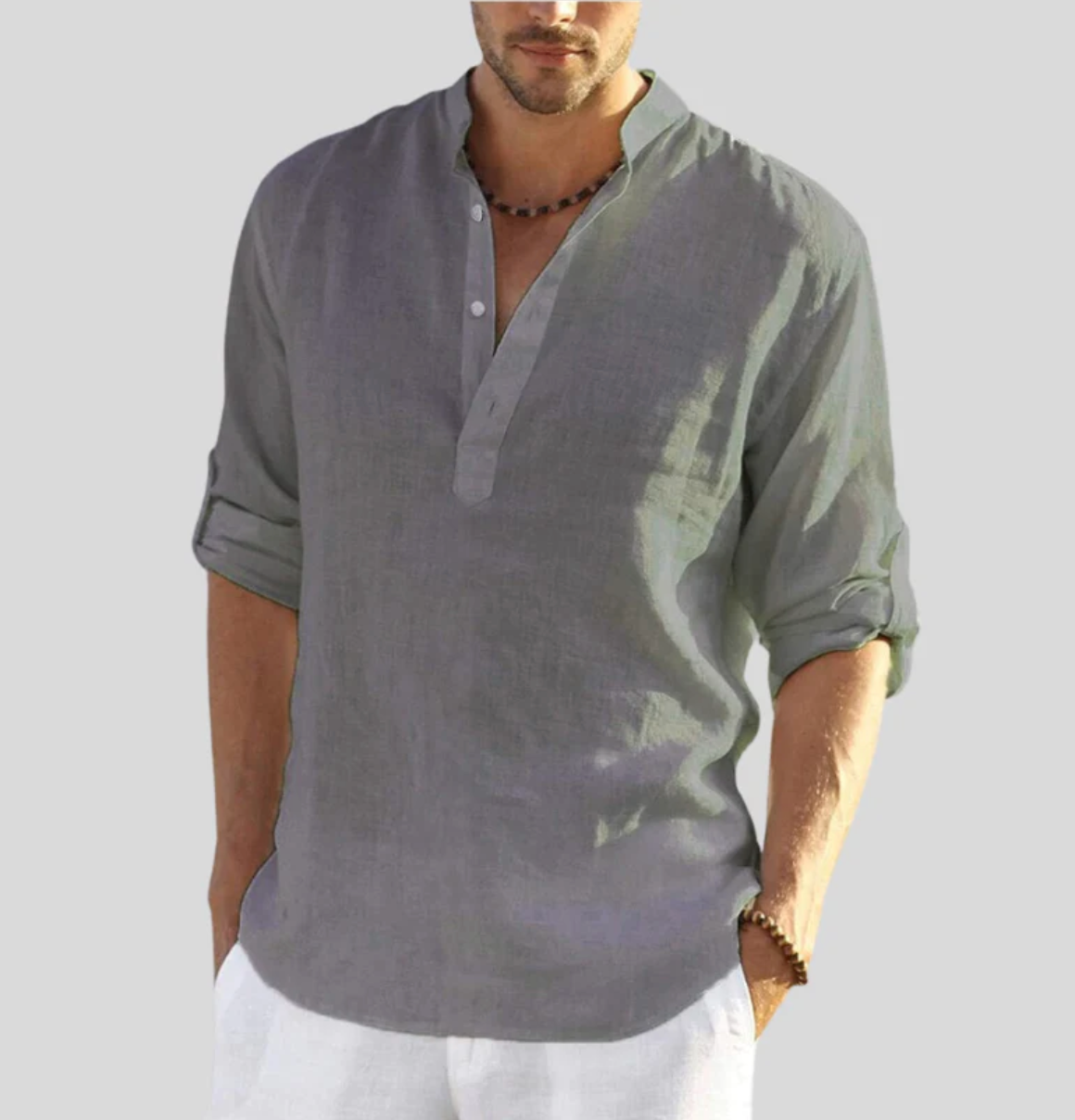 Leinenklar Herren Langarmshirt