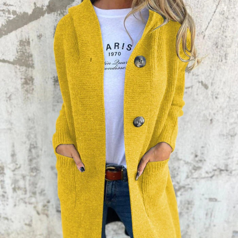 Vanessa | Eleganter langer Strickcardigan