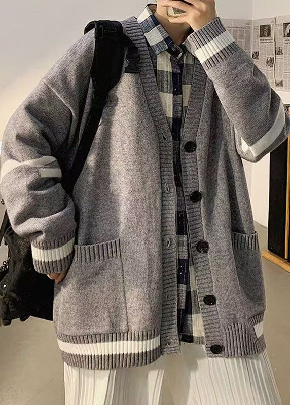 Bruno | Gestreifte Taschen Strickjacken