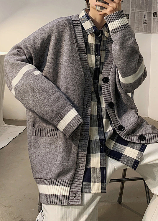 Bruno | Gestreifte Taschen Strickjacken