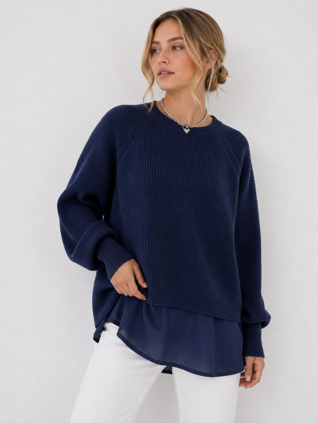Ofra - Langärmeliger Strick Pullover