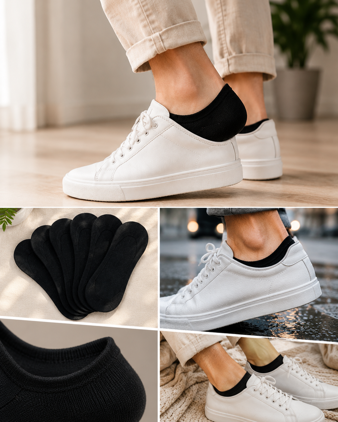AROSA | Bambus No Show Socken 5er-Pack