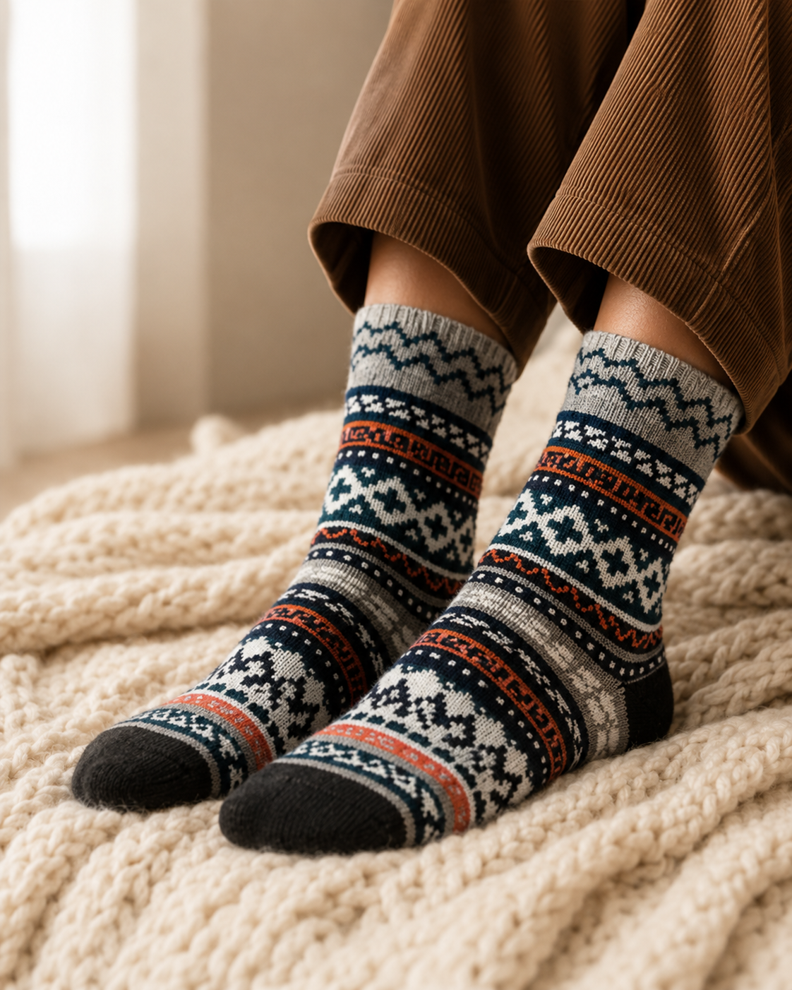 AROSA | Damen Norweger Socken 5er-Pack Bunt