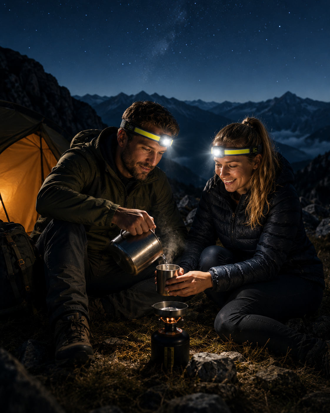 AROSA | LED Stirnlampe Wiederaufladbar