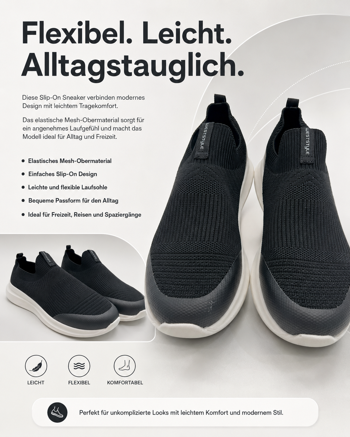 AROSA | Slip-On Mesh Sneaker Damen