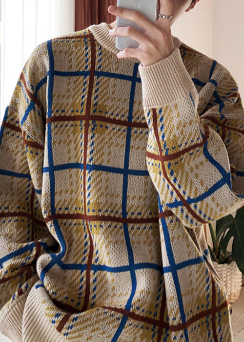 Fred | Plaid Gemütlicher Strickpullover