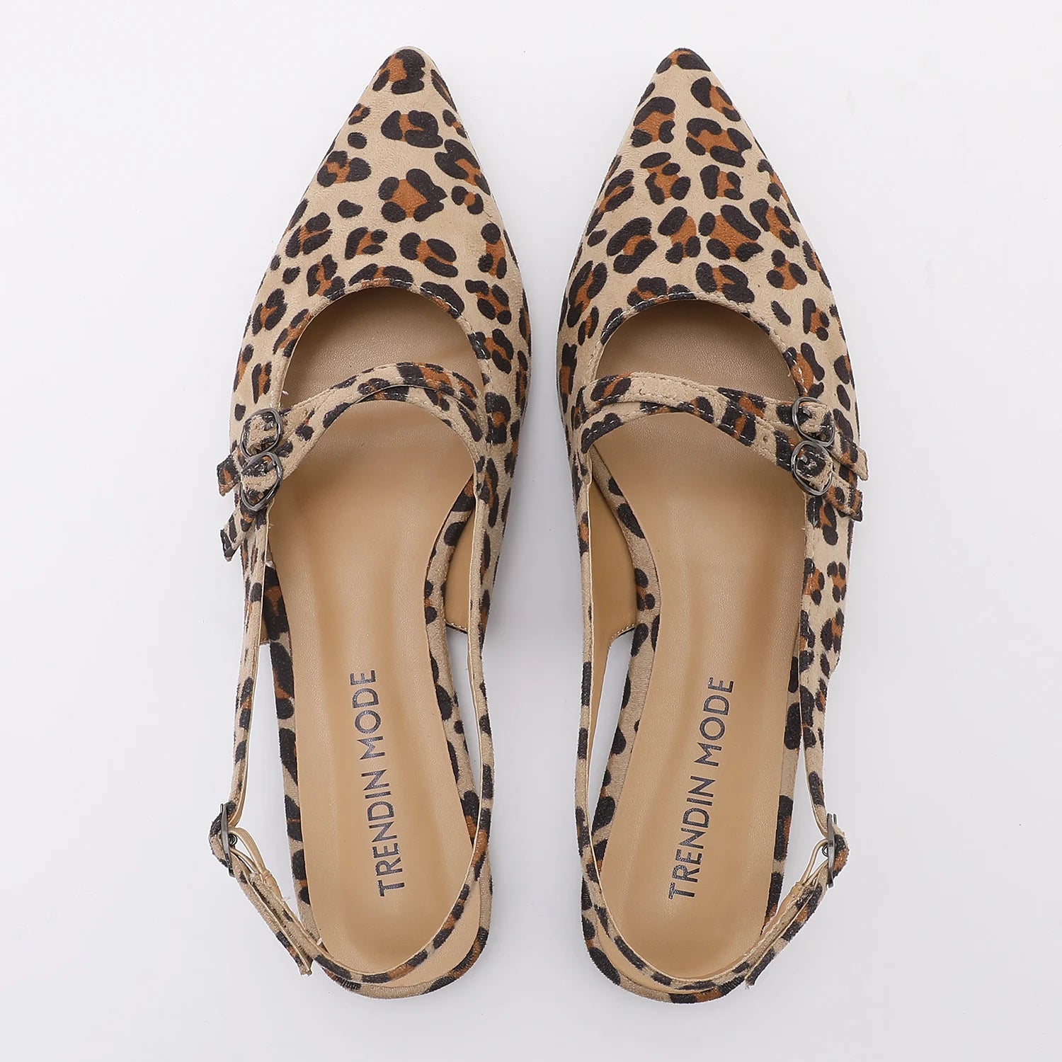 AROSA | Designer Damen Leopardenmuster Slip-On Sandalen