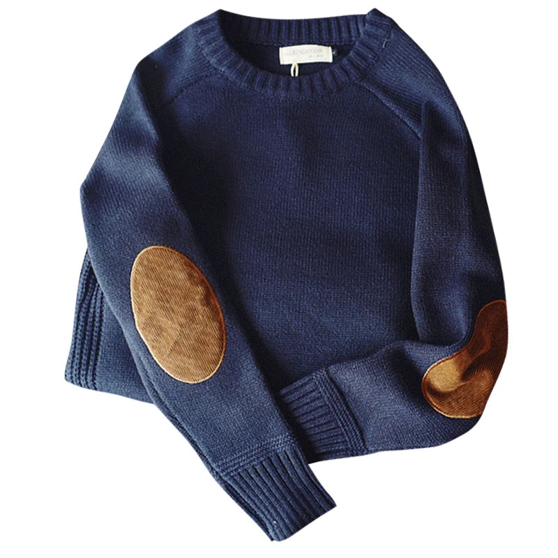 Anton | Strickpullover mit Ellenbogen-Patches