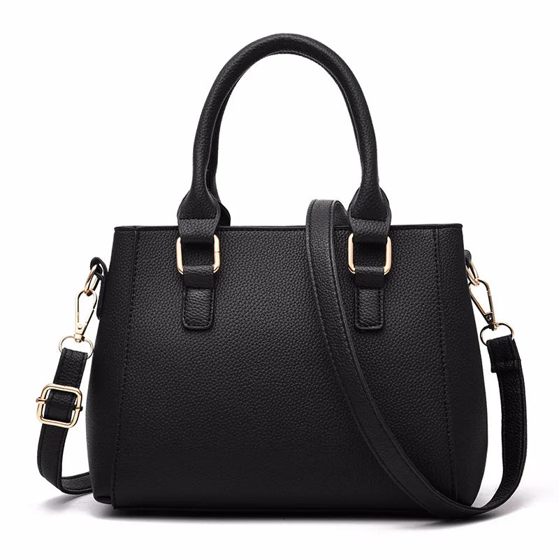 Damen Leder Umhängetasche mit Stickerei – Schulter- & Handtasche