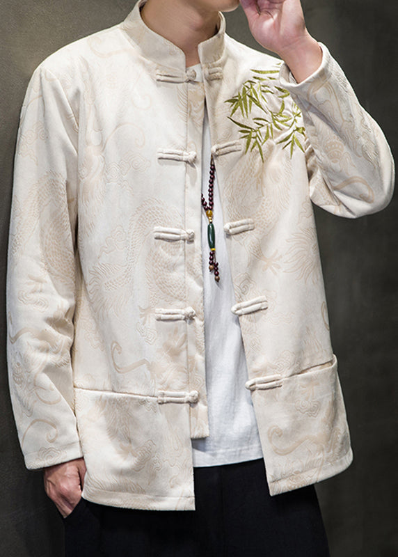 Chino | Bestickte Taschen Herrenjacke