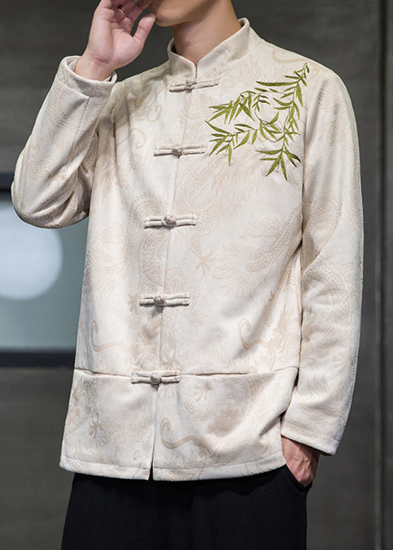 Chino | Bestickte Taschen Herrenjacke