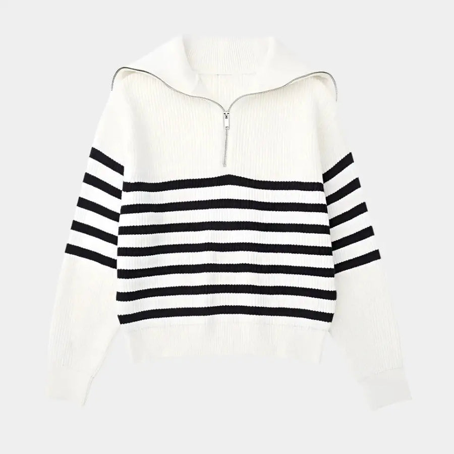 Lässiger Pullover mit Reissverschluss
