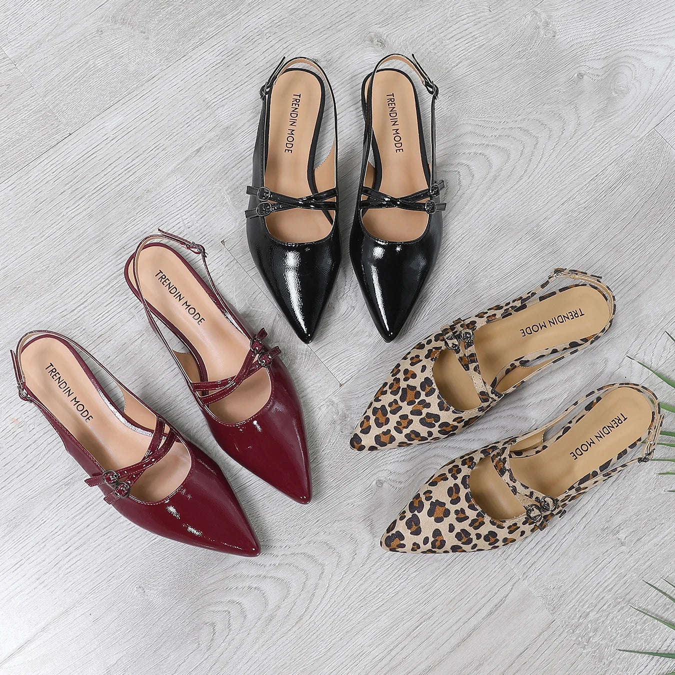 AROSA | Designer Damen Leopardenmuster Slip-On Sandalen