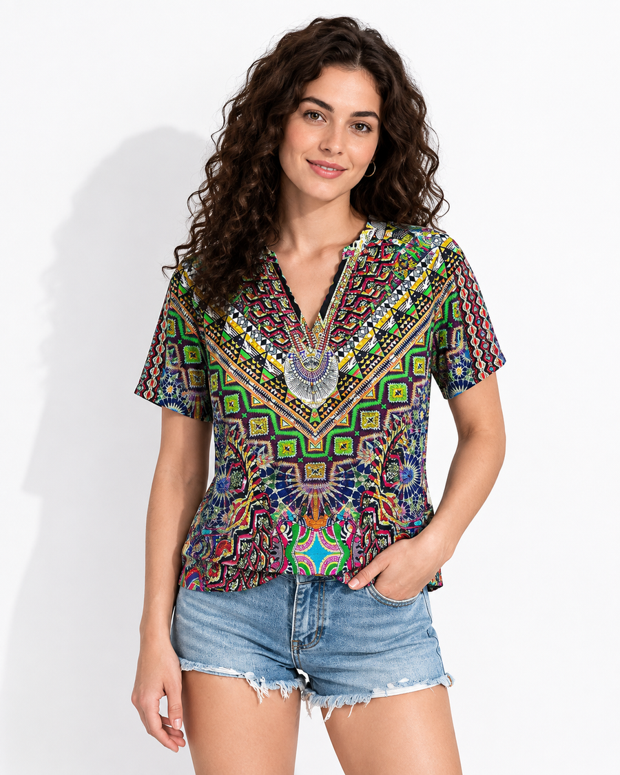 Laubgold Kurzarmshirt