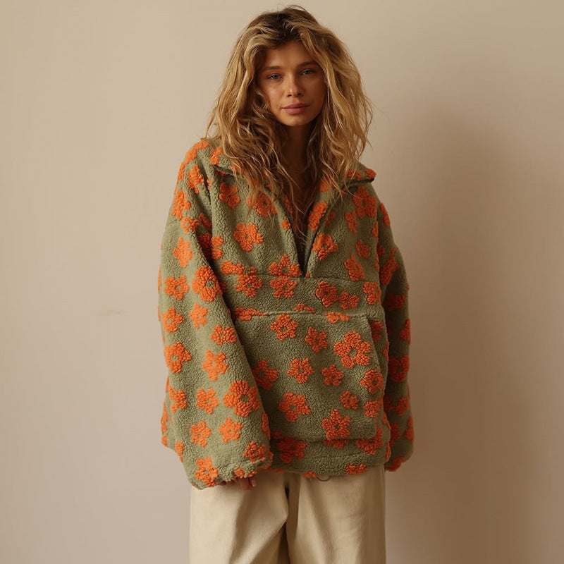 Azelma Langärmeliger Vlies Pullover