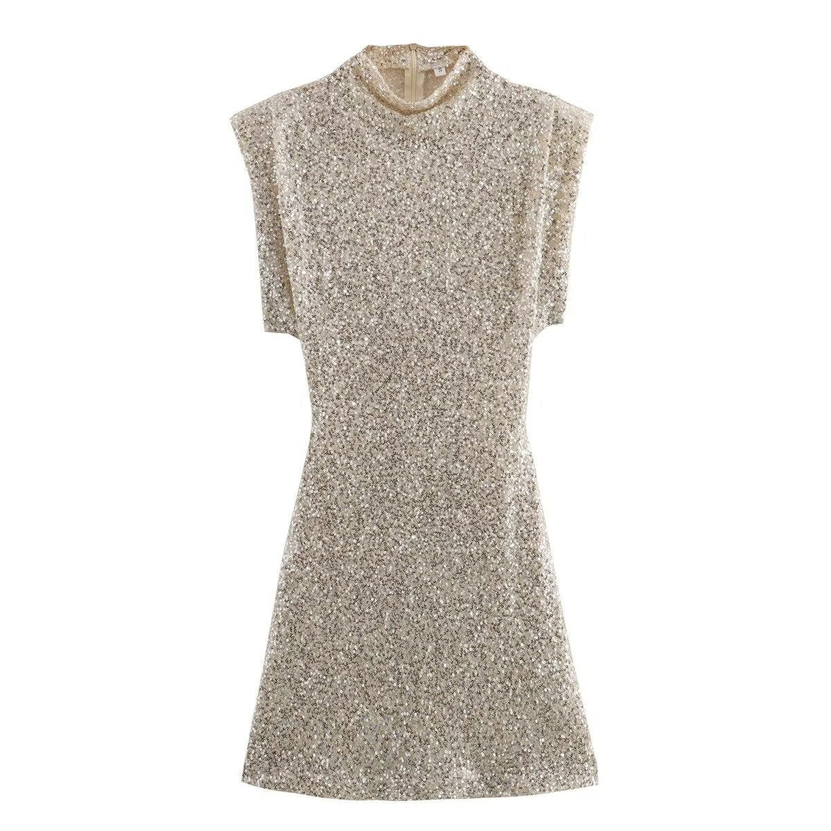 Damen Glitzerkleid – Elegantes Abendkleid mit Pailletten-Optik