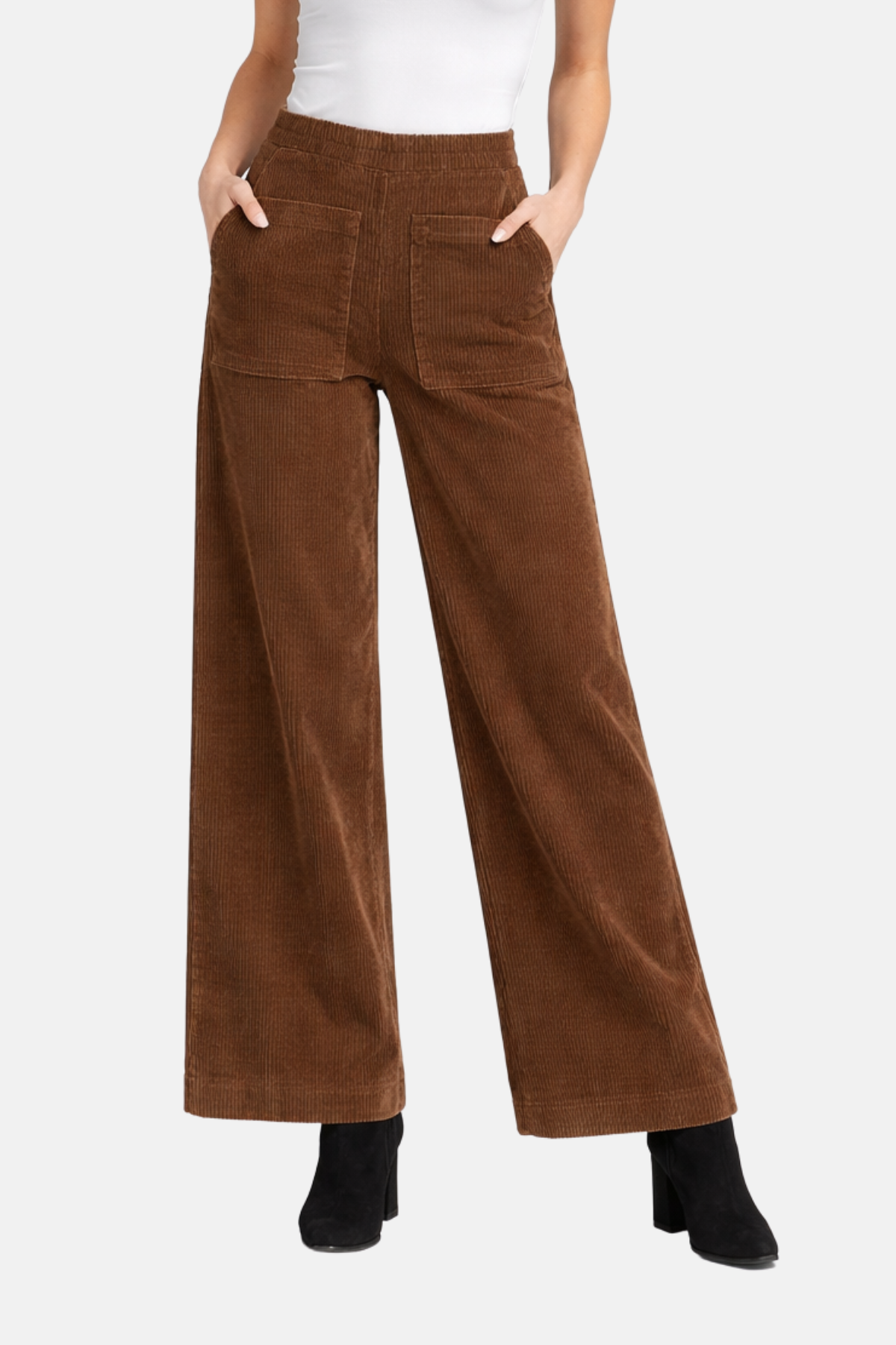 Damen Cord-Schlaghose – Elegante Retro-Hose mit weitem Bein
