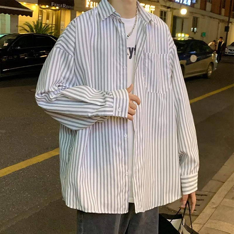 Pavel | Oversize Hemd mit Streifen und lockerem Schnitt
