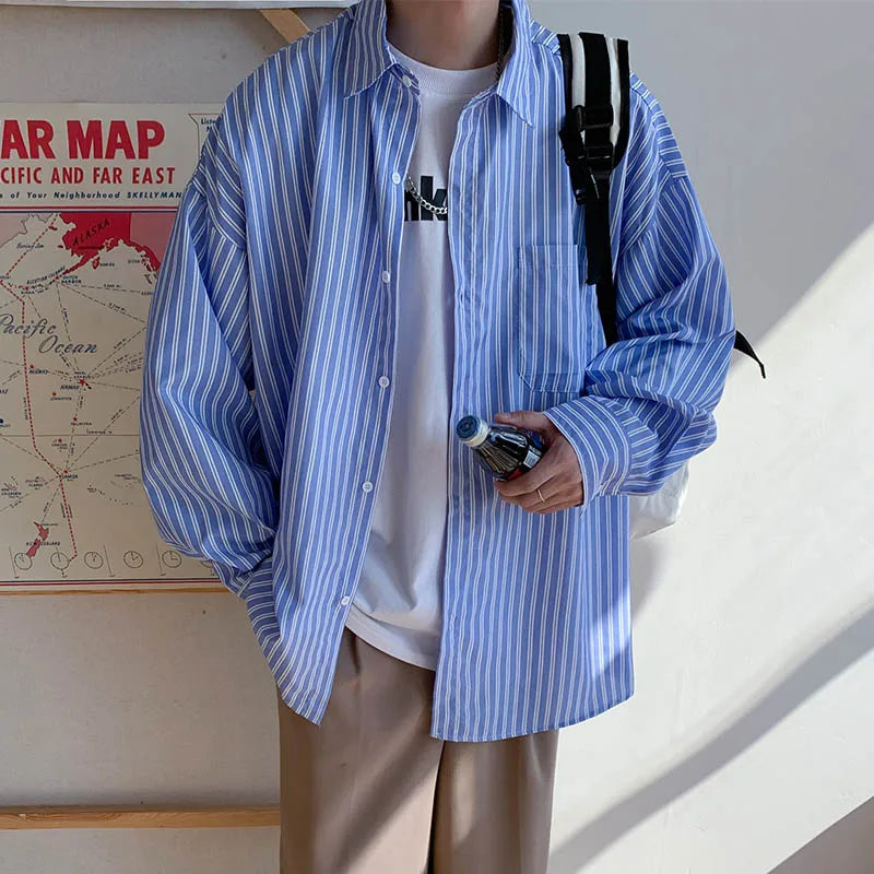 Pavel | Oversize Hemd mit Streifen und lockerem Schnitt