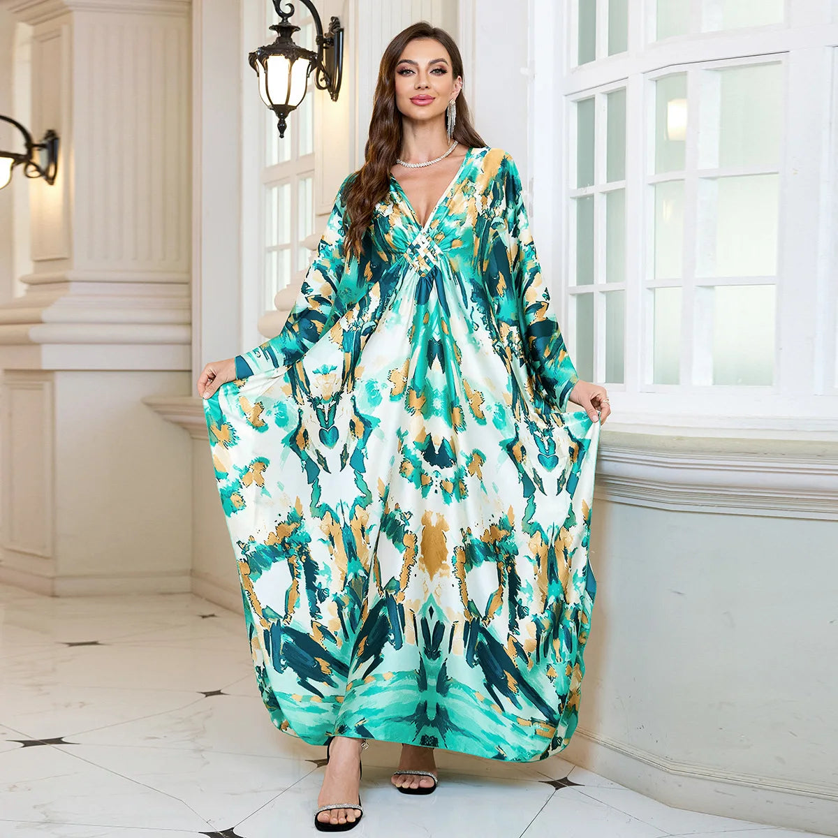 AROSA | Strand Kaftans Seidenbedruckte Maxikleider